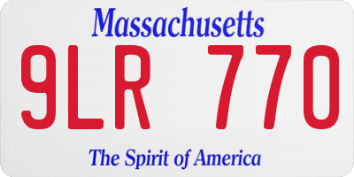 MA license plate 9LR770