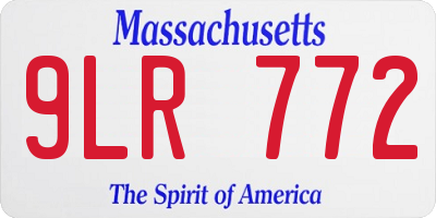 MA license plate 9LR772