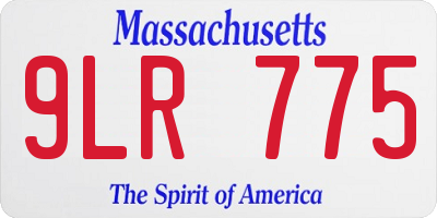 MA license plate 9LR775