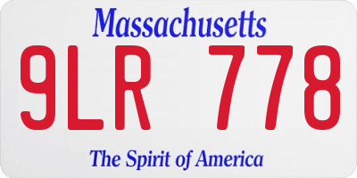 MA license plate 9LR778