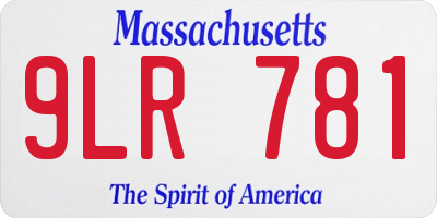 MA license plate 9LR781
