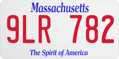 MA license plate 9LR782