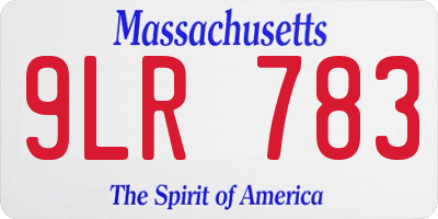 MA license plate 9LR783