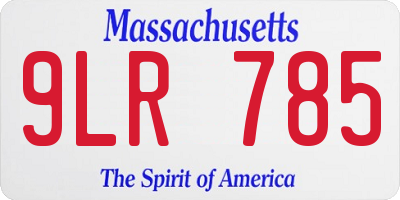 MA license plate 9LR785