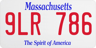 MA license plate 9LR786