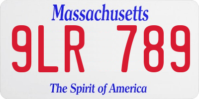 MA license plate 9LR789