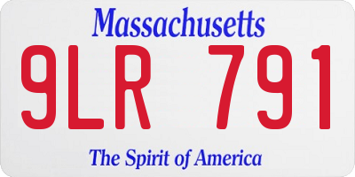 MA license plate 9LR791