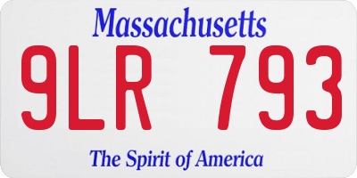 MA license plate 9LR793
