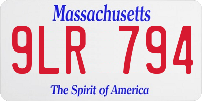 MA license plate 9LR794