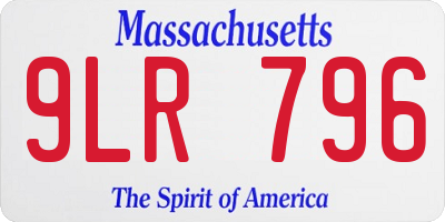 MA license plate 9LR796