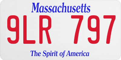 MA license plate 9LR797