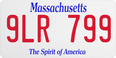 MA license plate 9LR799