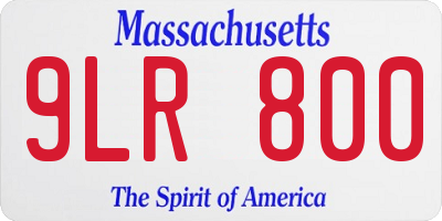 MA license plate 9LR800