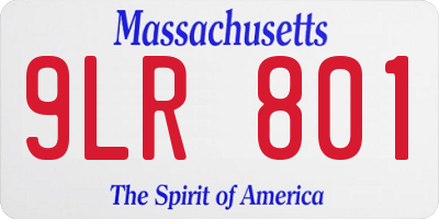MA license plate 9LR801