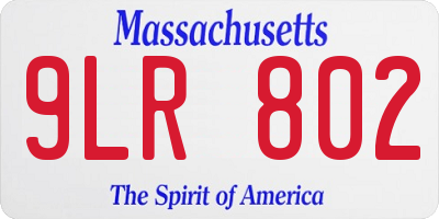 MA license plate 9LR802