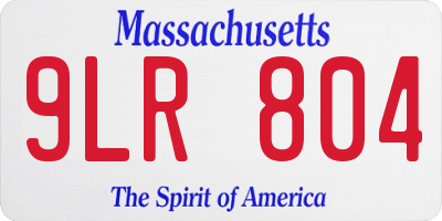 MA license plate 9LR804