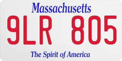 MA license plate 9LR805