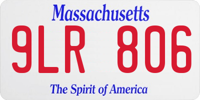 MA license plate 9LR806