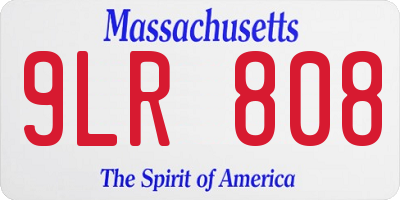 MA license plate 9LR808