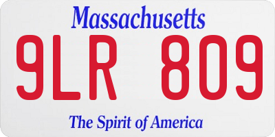 MA license plate 9LR809