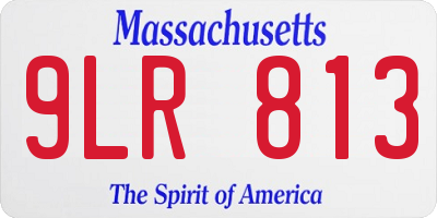 MA license plate 9LR813