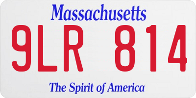 MA license plate 9LR814