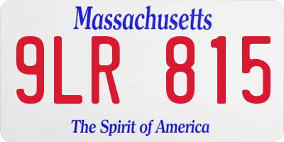 MA license plate 9LR815