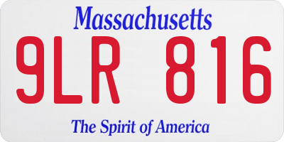 MA license plate 9LR816