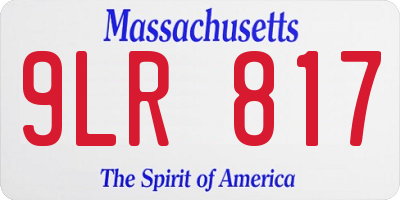 MA license plate 9LR817