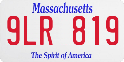 MA license plate 9LR819