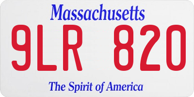 MA license plate 9LR820