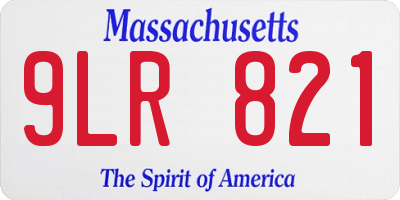 MA license plate 9LR821