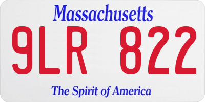 MA license plate 9LR822