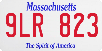 MA license plate 9LR823