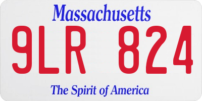 MA license plate 9LR824