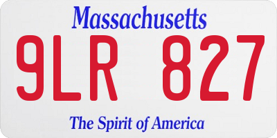 MA license plate 9LR827