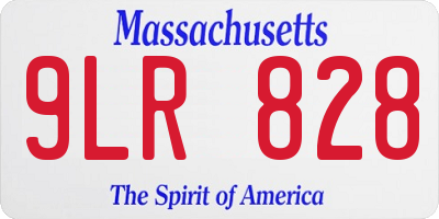 MA license plate 9LR828