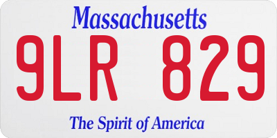 MA license plate 9LR829