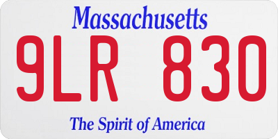 MA license plate 9LR830