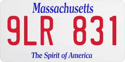 MA license plate 9LR831