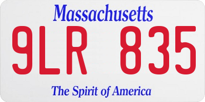 MA license plate 9LR835