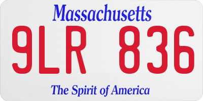 MA license plate 9LR836