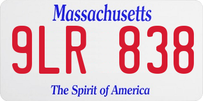 MA license plate 9LR838