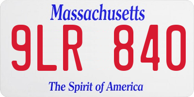 MA license plate 9LR840