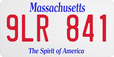 MA license plate 9LR841