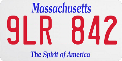 MA license plate 9LR842