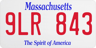MA license plate 9LR843