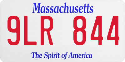 MA license plate 9LR844