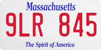 MA license plate 9LR845