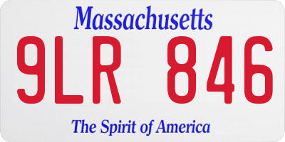 MA license plate 9LR846